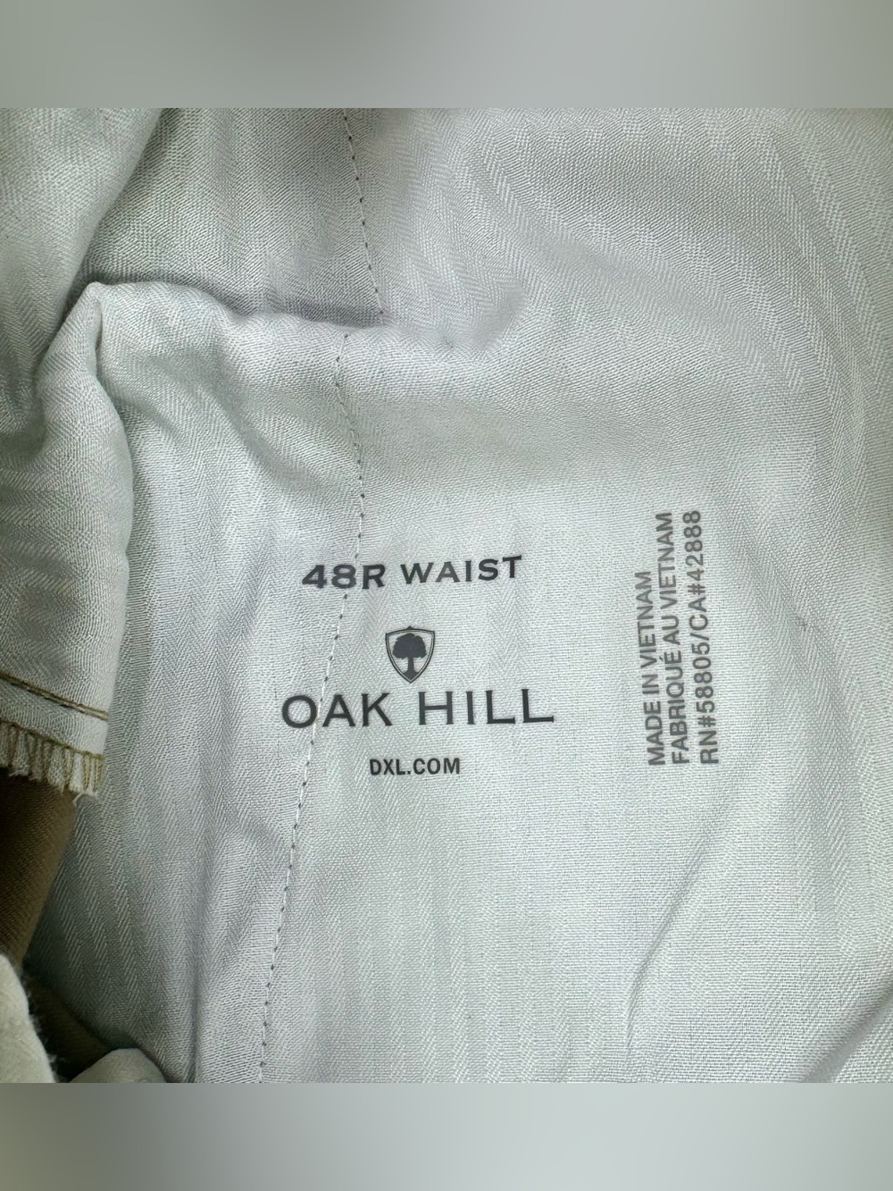 Oak Hill Shorts Mens 48 Khaki Stretch Chino Big & Tall Flat Front 10 Inseam NWT - Picture 7 of 12